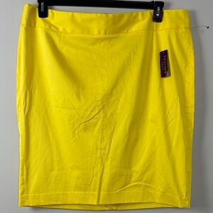 NWT LANE BRYANT Bright Yellow Women's Skirt SIZE 22